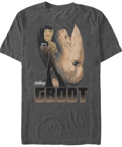 Men’s Marvel Avengers Infinity War Groot Profile T-Shirt