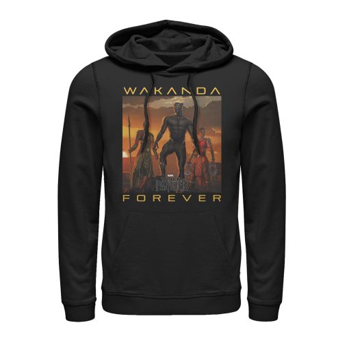 Men’s Marvel Black Panther 2018 Wakanda Forever Pull Over Hoodie