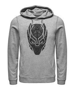Men’s Marvel Black Panther Ornate Mask Pull Over Hoodie