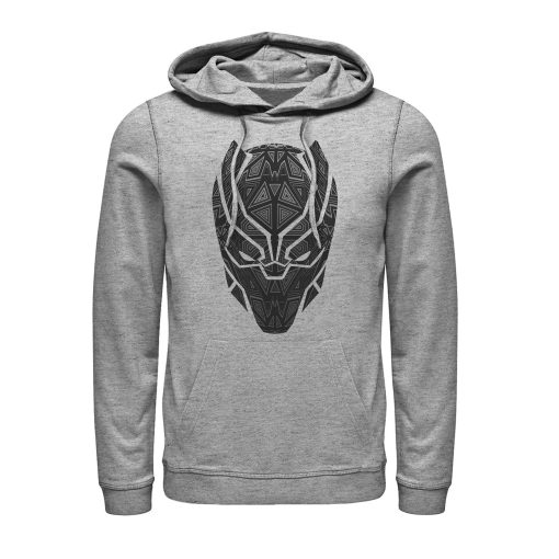 Men’s Marvel Black Panther Ornate Mask Pull Over Hoodie