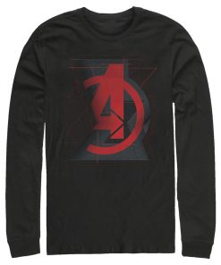Men’s Marvel Black Widow Avenger Logo Long Sleeve Shirt