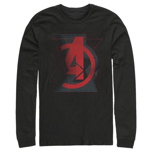 Men’s Marvel Black Widow Avenger Logo Long Sleeve Shirt