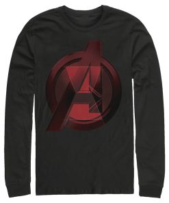 Men’s Marvel Black Widow Avenger Symbol Long Sleeve Shirt