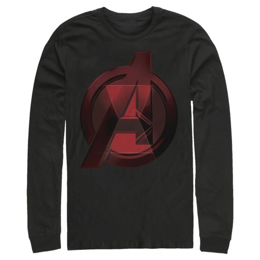 Men’s Marvel Black Widow Avenger Symbol Long Sleeve Shirt