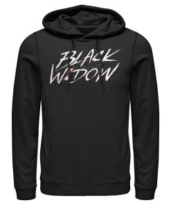 Men’s Marvel Black Widow Chalk Logo Pull Over Hoodie