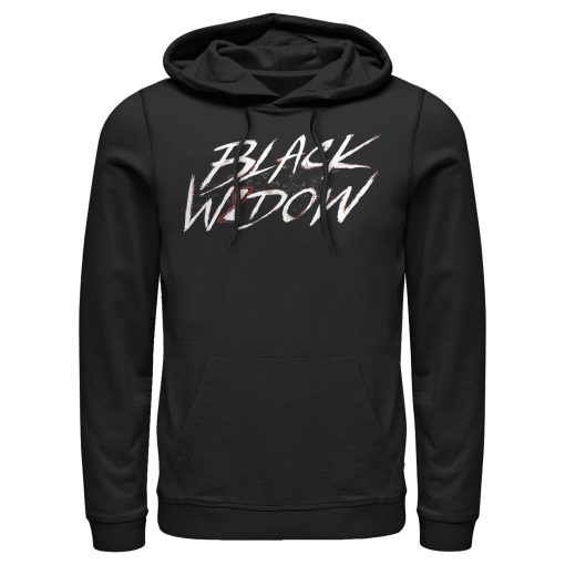 Men’s Marvel Black Widow Chalk Logo Pull Over Hoodie