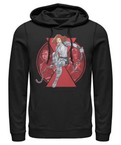 Men’s Marvel Black Widow Family Circle Pull Over Hoodie
