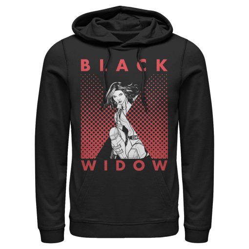 Men’s Marvel Black Widow Gradient Pose Pull Over Hoodie