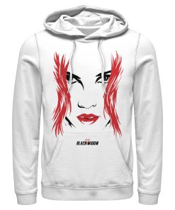 Men’s Marvel Black Widow Painted 80’s Face Pull Over Hoodie
