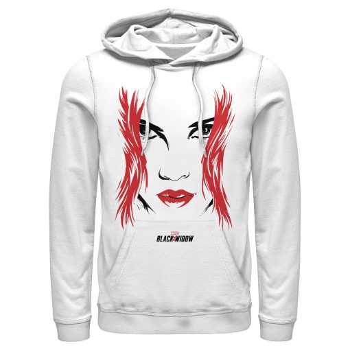 Men’s Marvel Black Widow Painted 80’s Face Pull Over Hoodie