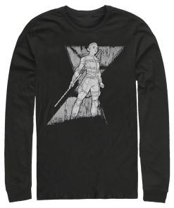 Men’s Marvel Black Widow Yelena Grunge Long Sleeve Shirt