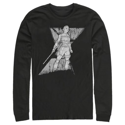 Men’s Marvel Black Widow Yelena Grunge Long Sleeve Shirt