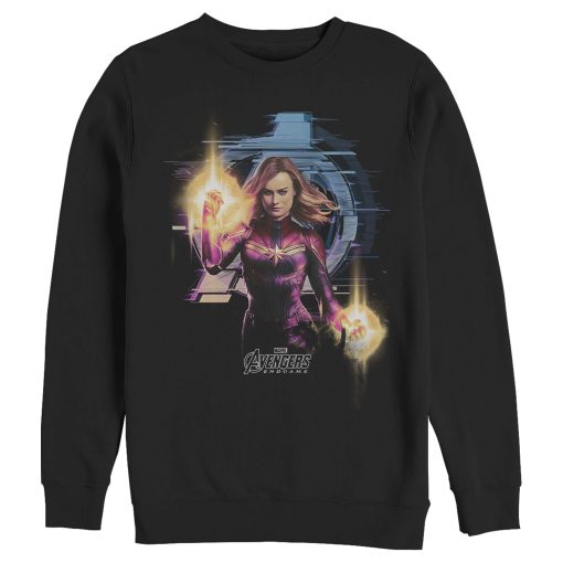 Men’s Marvel Captain Marvel Fists Energy Blasts Sweatshirt