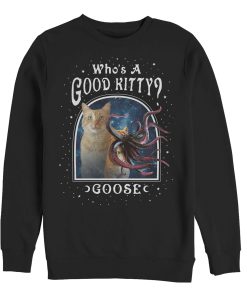 Men’s Marvel Captain Marvel Good Goose Cat Sweatshirt