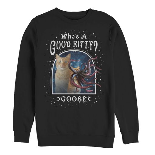 Men’s Marvel Captain Marvel Good Goose Cat Sweatshirt