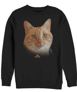 Men’s Marvel Captain Marvel Goose Cat Portrait Sweatshirt