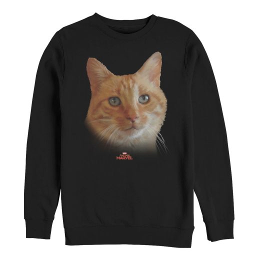 Men’s Marvel Captain Marvel Goose Cat Portrait Sweatshirt