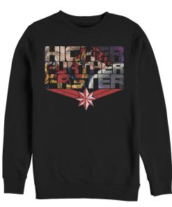 Men’s Marvel Captain Marvel Higher Comic Scenes Sweatshirt