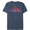 Men’s Marvel Captain Marvel Logo Tie-Dye Print T-Shirt