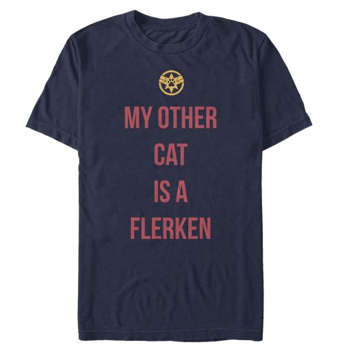 Men’s Marvel Captain Marvel My Other Cat is a Flerken T-Shirt