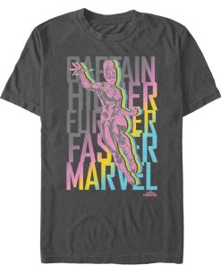 Men’s Marvel Captain Marvel Rainbow Mantra T-Shirt