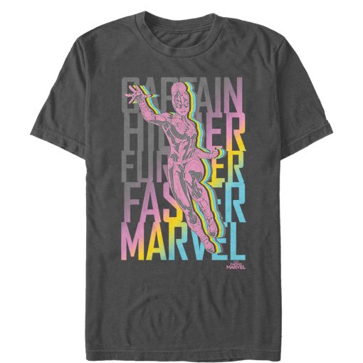 Men’s Marvel Captain Marvel Rainbow Mantra T-Shirt