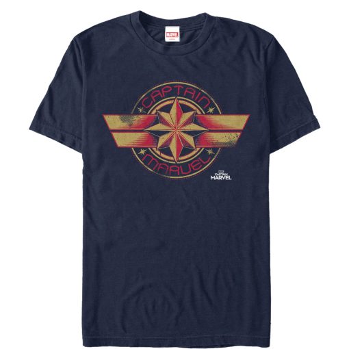 Men’s Marvel Captain Marvel Retro Star Emblem T-Shirt