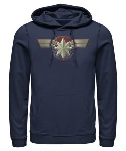 Men’s Marvel Captain Marvel Simple Star Symbol Pull Over Hoodie