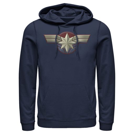 Men’s Marvel Captain Marvel Simple Star Symbol Pull Over Hoodie