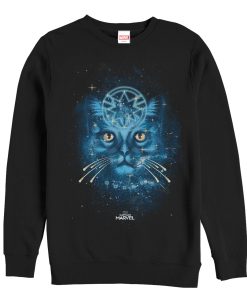 Men’s Marvel Captain Marvel Starry Goose Cat Sweatshirt
