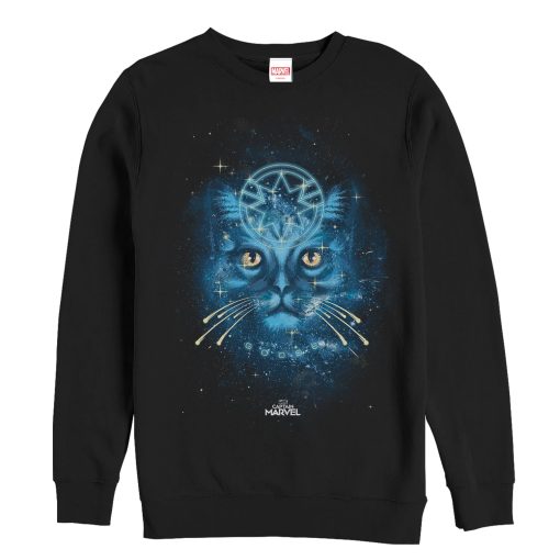 Men’s Marvel Captain Marvel Starry Goose Cat Sweatshirt