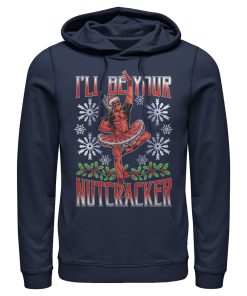 Men’s Marvel Christmas Deadpool Nutcracker Pull Over Hoodie