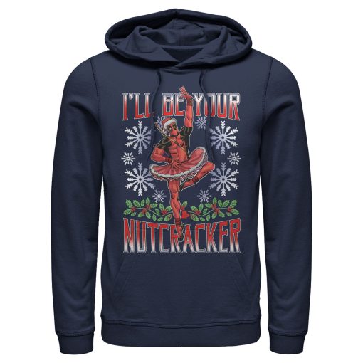 Men’s Marvel Christmas Deadpool Nutcracker Pull Over Hoodie