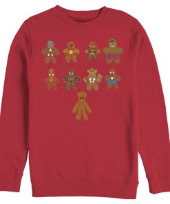 Men’s Marvel Christmas Gingerbread Cookie Avengers Sweatshirt