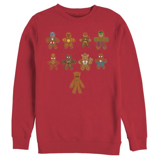 Men’s Marvel Christmas Gingerbread Cookie Avengers Sweatshirt