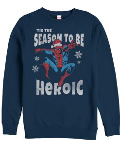 Men’s Marvel Christmas Spider-Man Heroic Season Sweatshirt