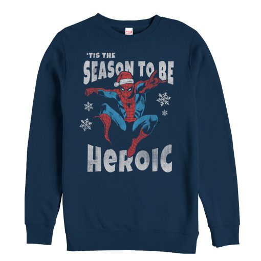 Men’s Marvel Christmas Spider-Man Heroic Season Sweatshirt