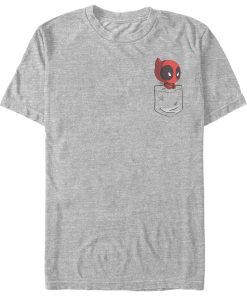 Men’s Marvel Deadpool Cartoon Pocket T-Shirt