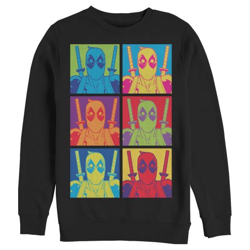 Men’s Marvel Deadpool Color Panels Sweatshirt