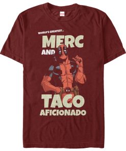 Men’s Marvel Deadpool Greatest Taco Aficionado T-Shirt