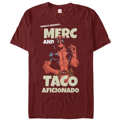 Men’s Marvel Deadpool Greatest Taco Aficionado T-Shirt