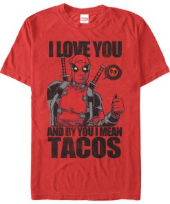 Men’s Marvel Deadpool Love You and Tacos T-Shirt