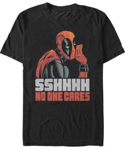 Men’s Marvel Deadpool No One Cares T-Shirt