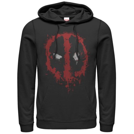 Men’s Marvel Deadpool Splatter Icon Pull Over Hoodie