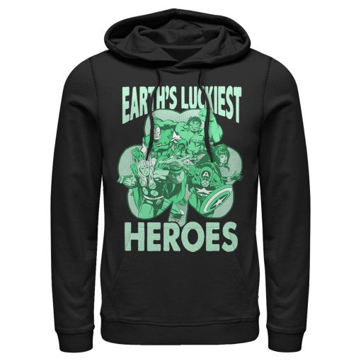 Men’s Marvel Earth’s Luckiest Heroes St. Patrick’s Pull Over Hoodie