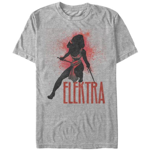 Men’s Marvel Elektra Spray Paint Print T-Shirt