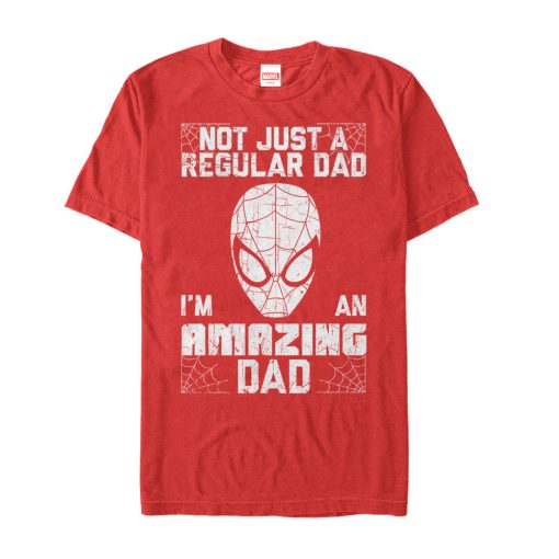 Men’s Marvel Father’s Day Spider-Man Not Regular Dad T-Shirt