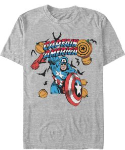 Men’s Marvel Halloween Pumpkins Captain America T-Shirt