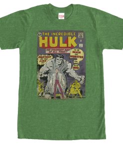 Men’s Marvel Hulk Comic Book Cover Print T-Shirt