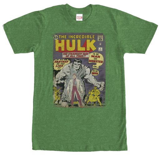 Men’s Marvel Hulk Comic Book Cover Print T-Shirt